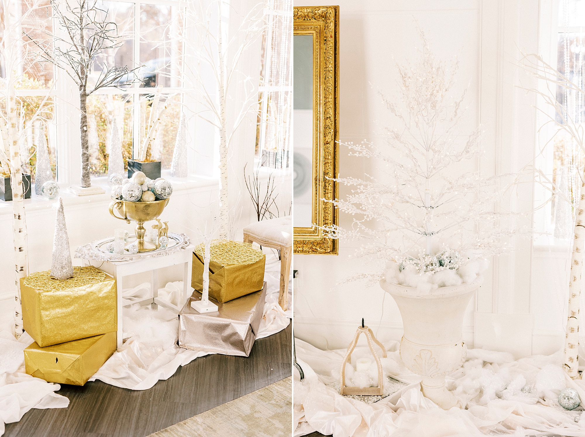 wedding reception at River Run Country Club with gold accents