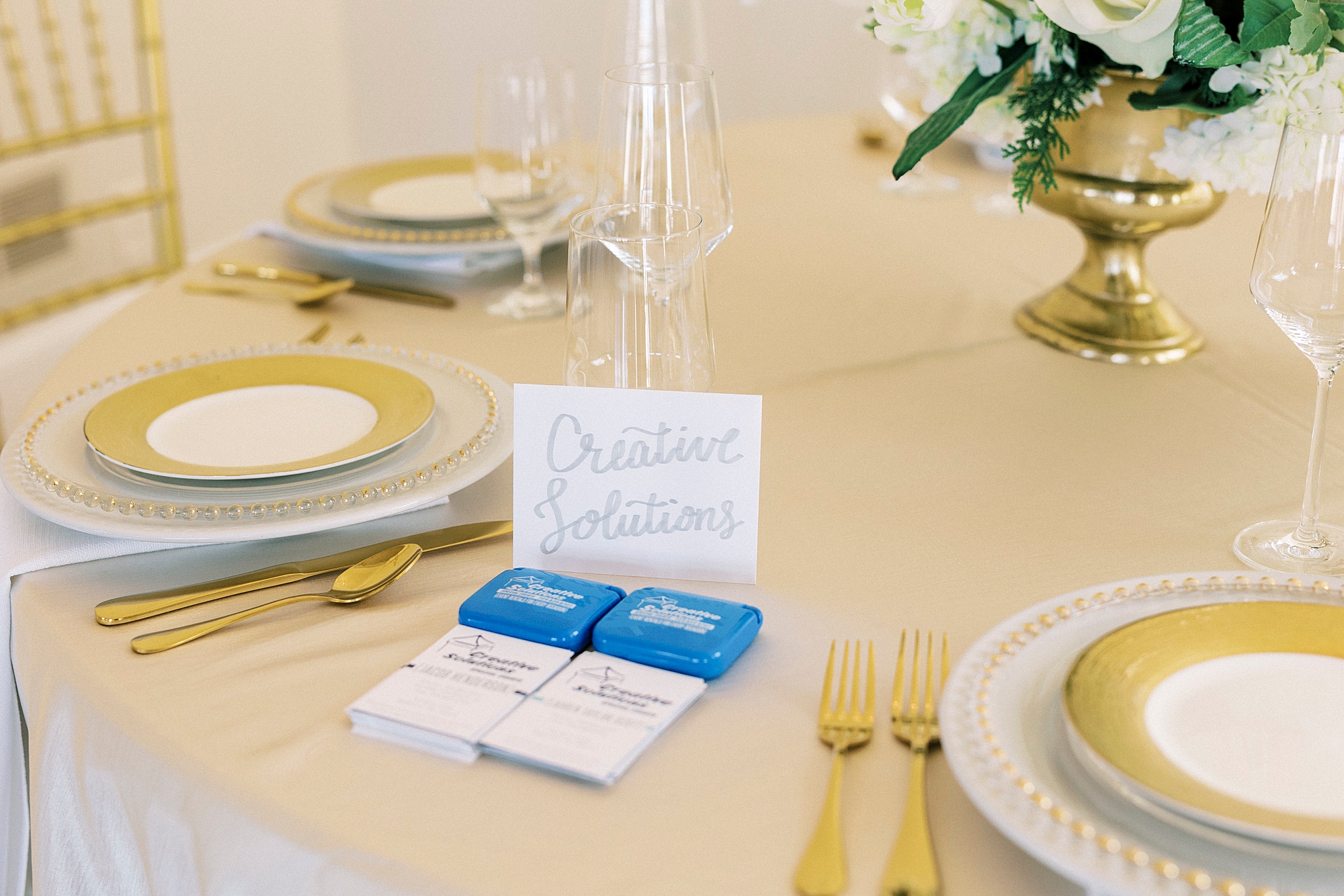 matchbook favors for winter tasting event at Separk Mansion