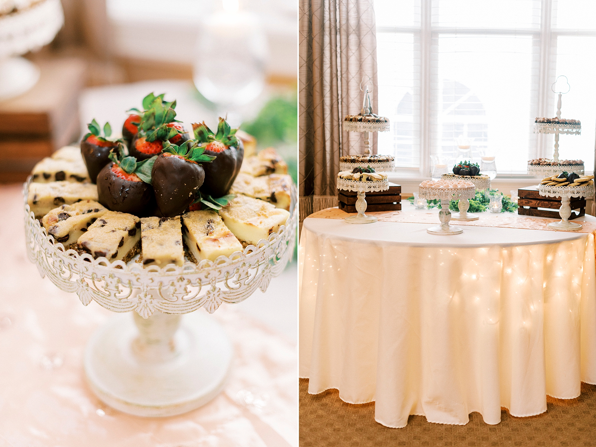 dessert display on table at The Saratoga Springs