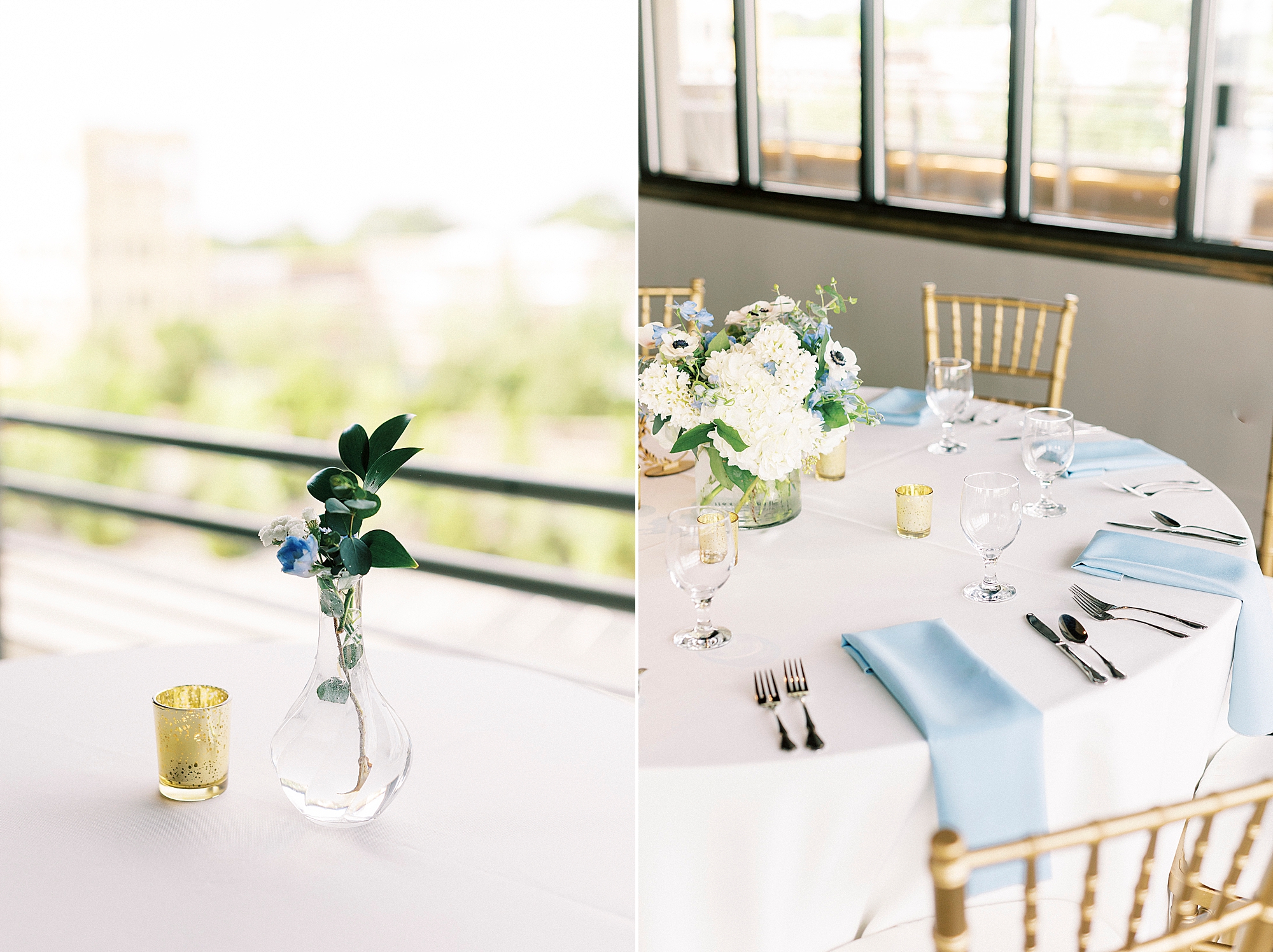 wedding reception and cocktail hour on balcony at the Terrace at Cedar Hill