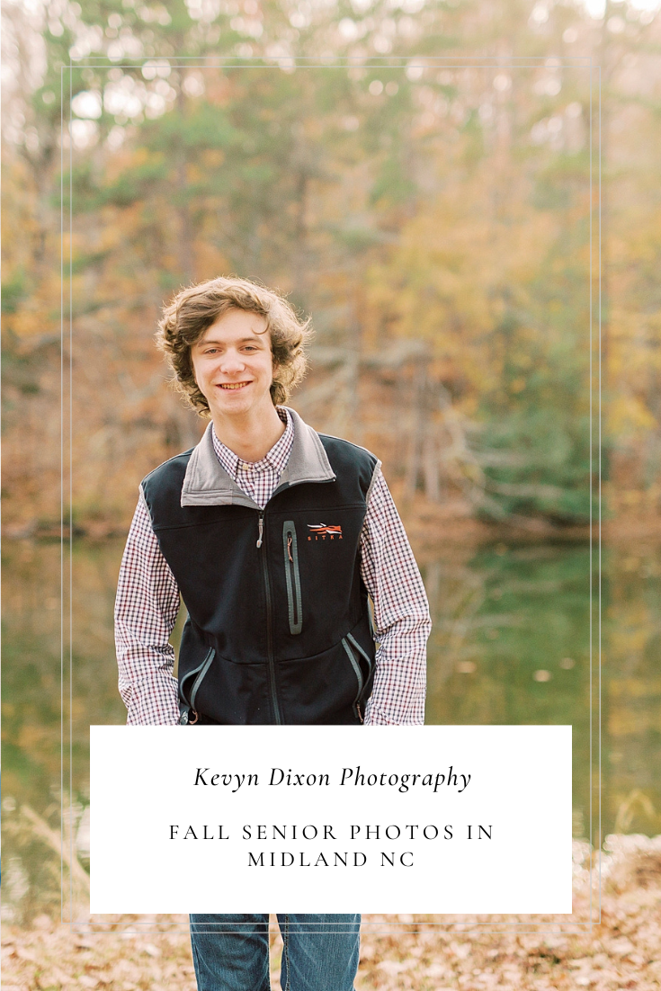 Midland NC Senior Portraits in the fall on private land photographed by NC senior portrait photographer Kevyn Dixon Photography