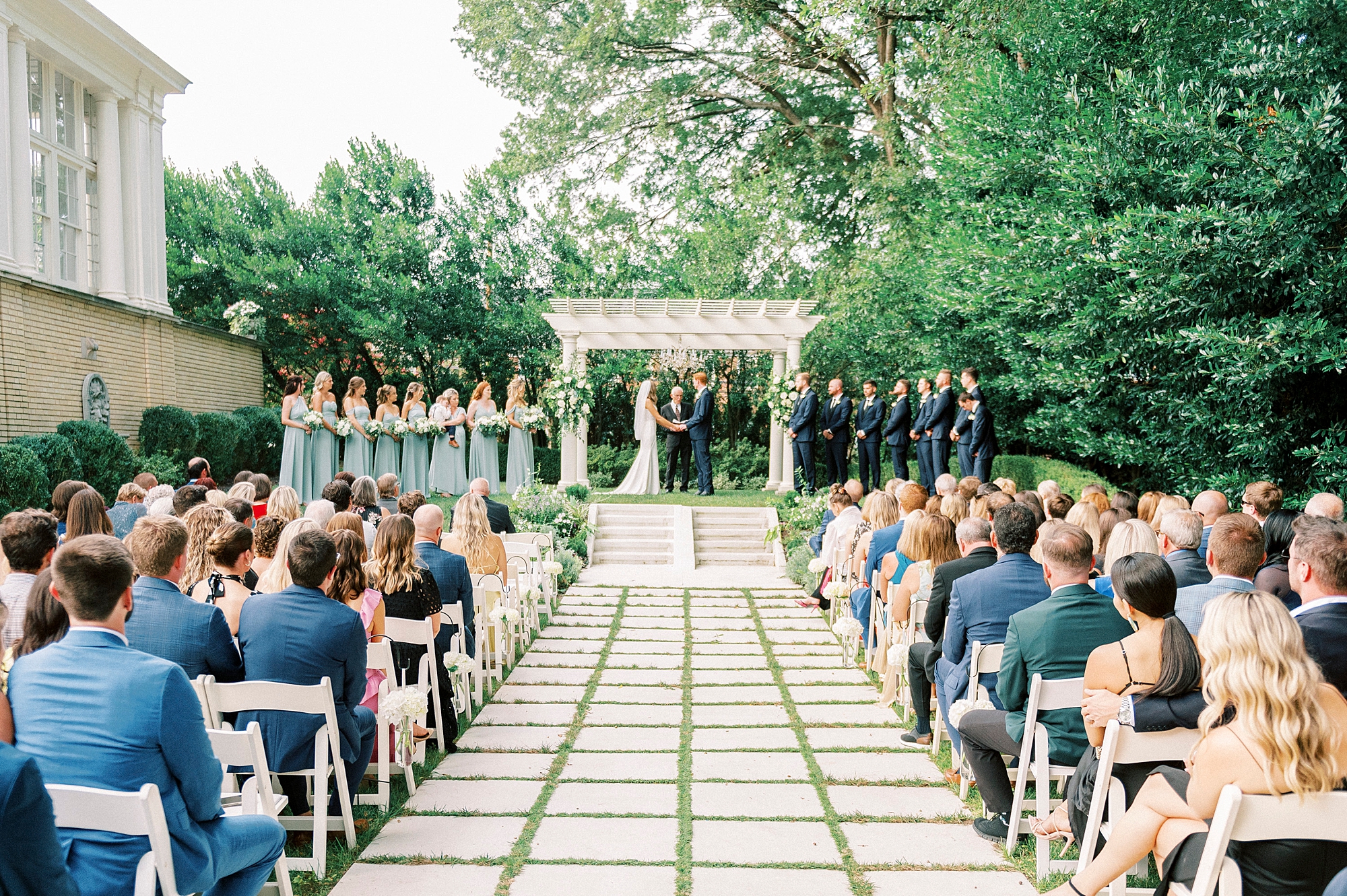 outdoor wedding ceremony at Separk Mansion