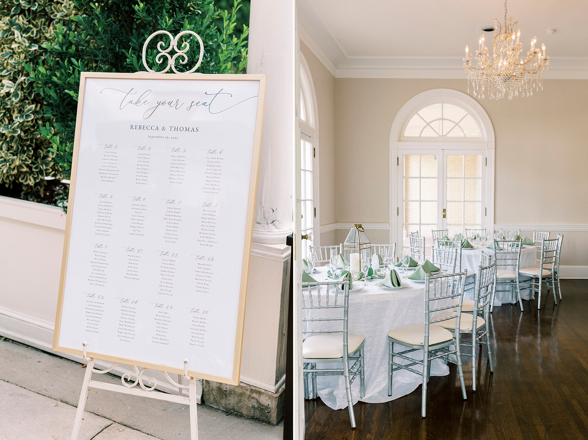 elegant wedding reception at Separk Mansion