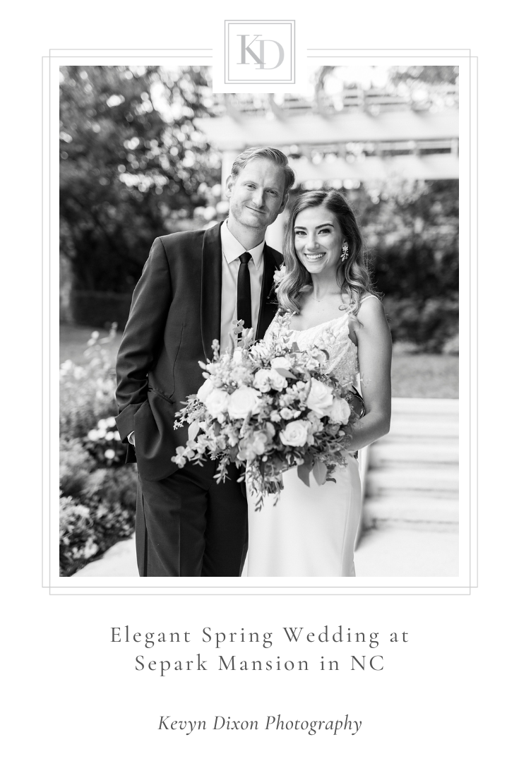 Elegant Separk Mansion Wedding with sage green, white, and gold details photographed by NC wedding photographer Kevyn Dixon Photography