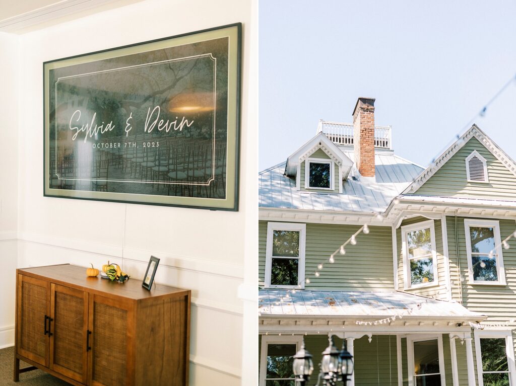welcome sign for wedding day at Whitehead Manor