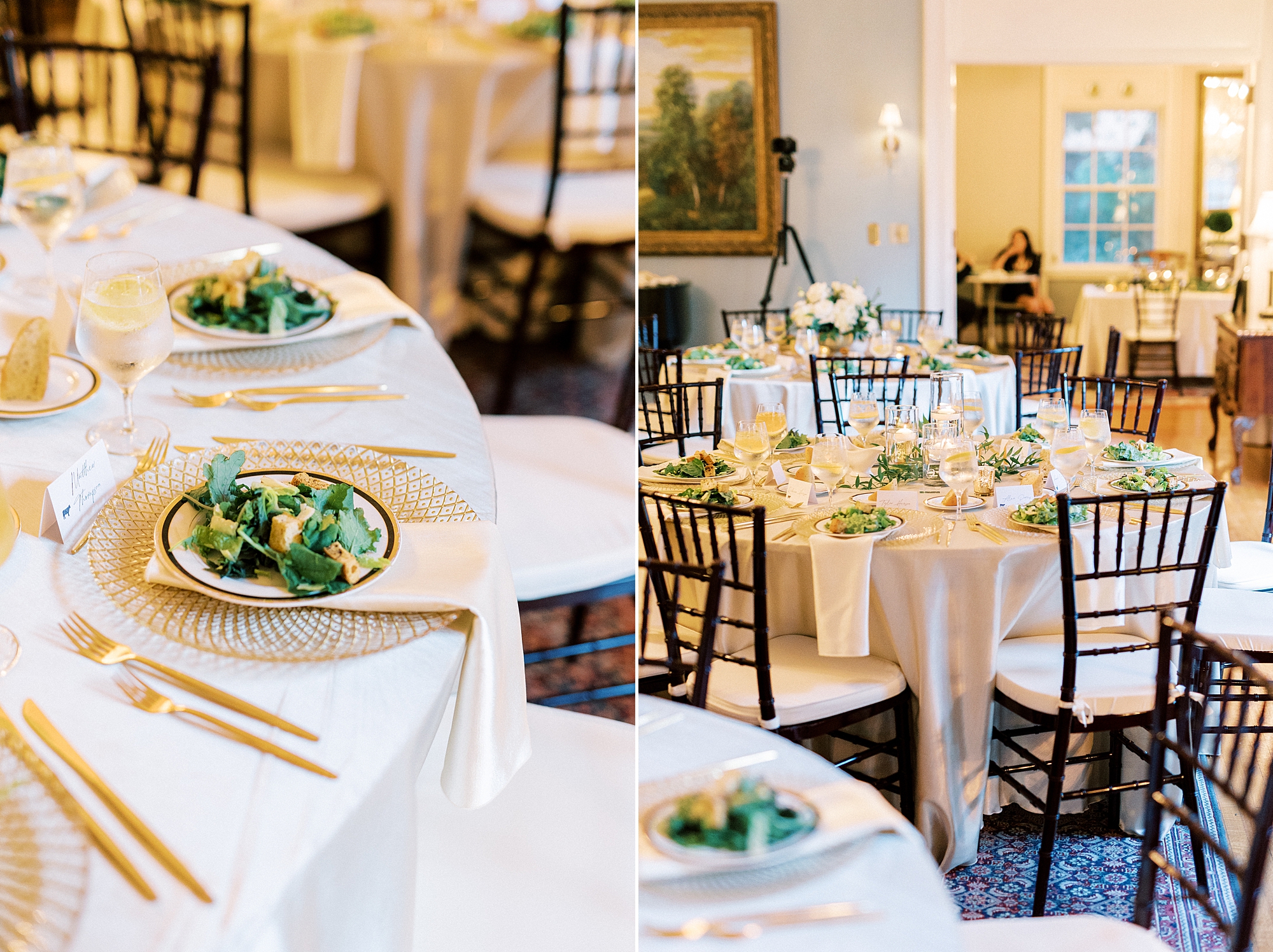salads for wedding reception at the Morehead Inn