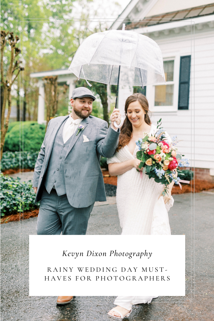 Rainy Wedding Day Must-Haves: my favorite Amazon finds to keep rainy wedding days dry shared by NC wedding photographer Kevyn Dixon