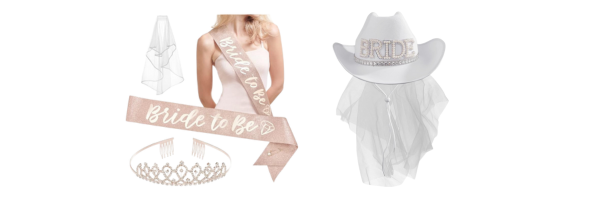 Bachelorette party supplies & decorations found on Amazon, ideas shared by NC wedding photographer Kevyn Dixon Photography