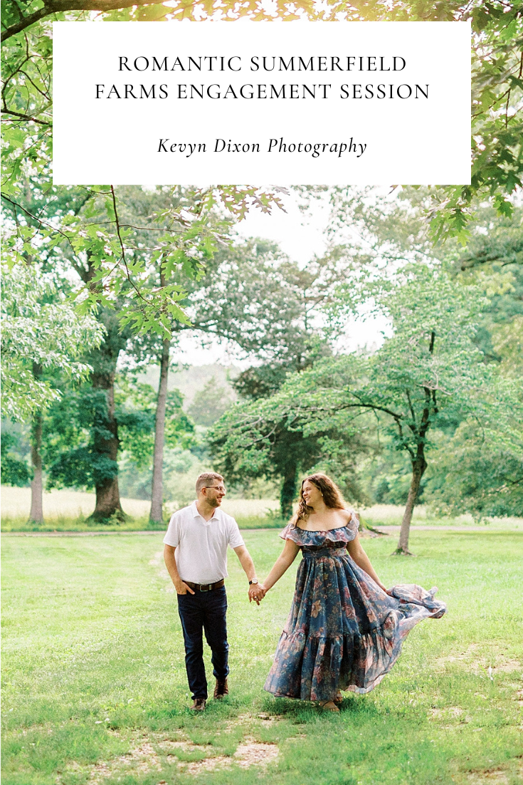 Summerfield Farms engagement sesssion in the spring photographed by NC wedding photographer Kevyn Dixon Photography
