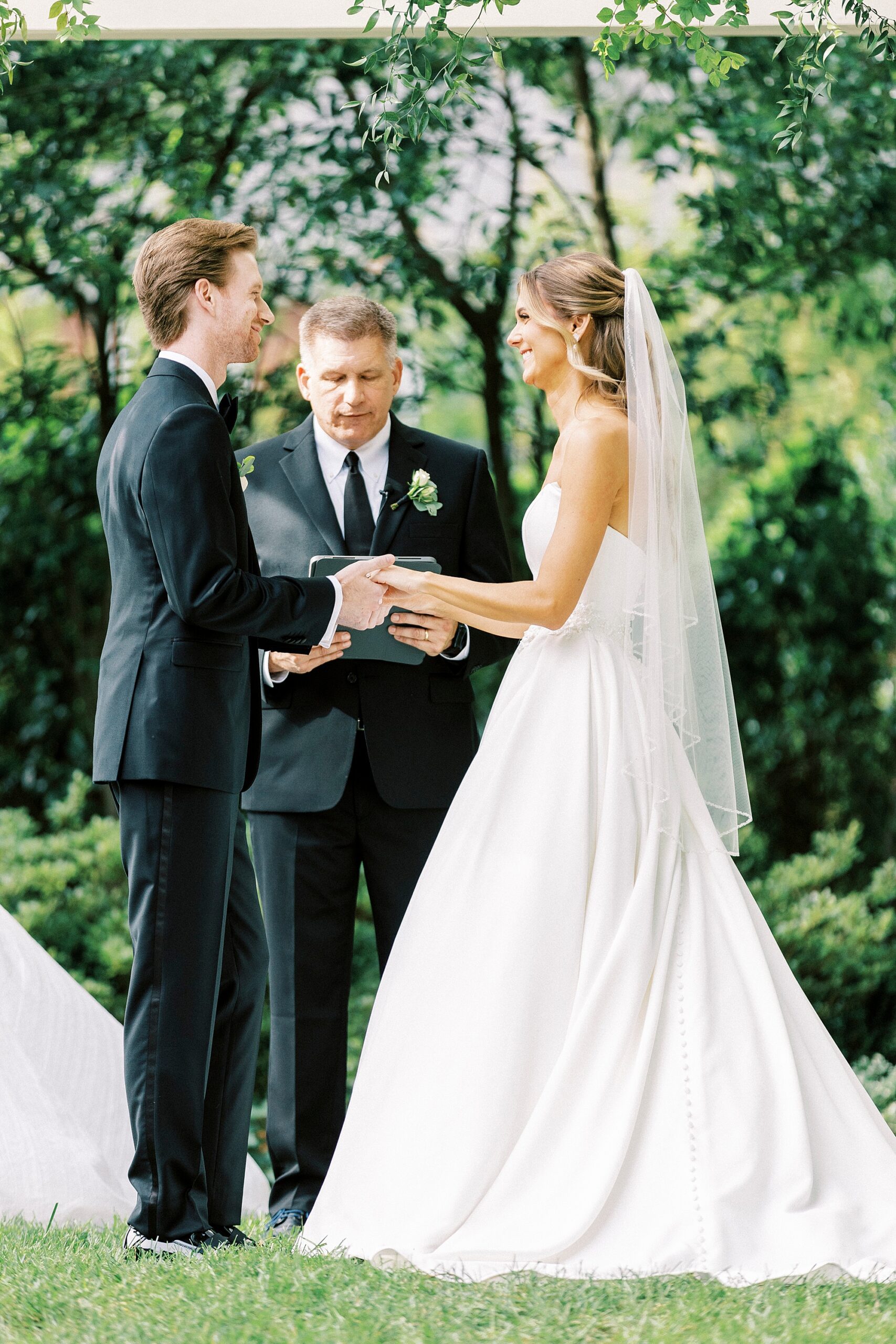 wedding ceremony in garden of Separk Mansion
