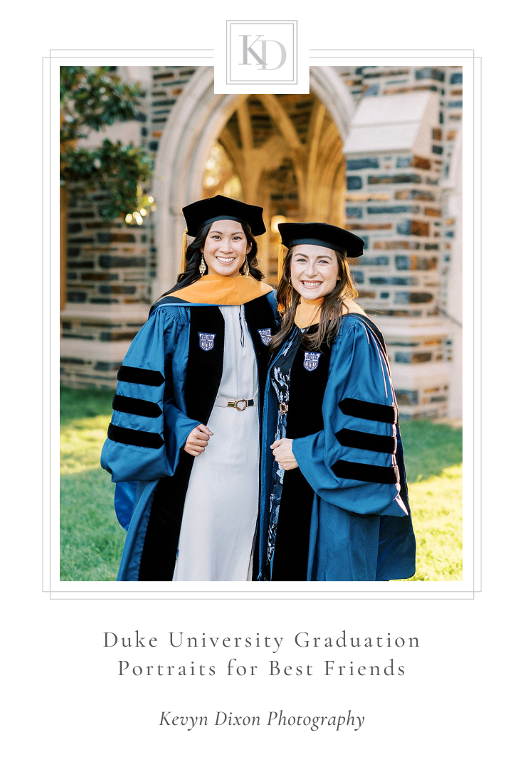 Duke University Graduation Portraits for friends photographed by NC senior portrait photographer Kevyn Dixon Photography