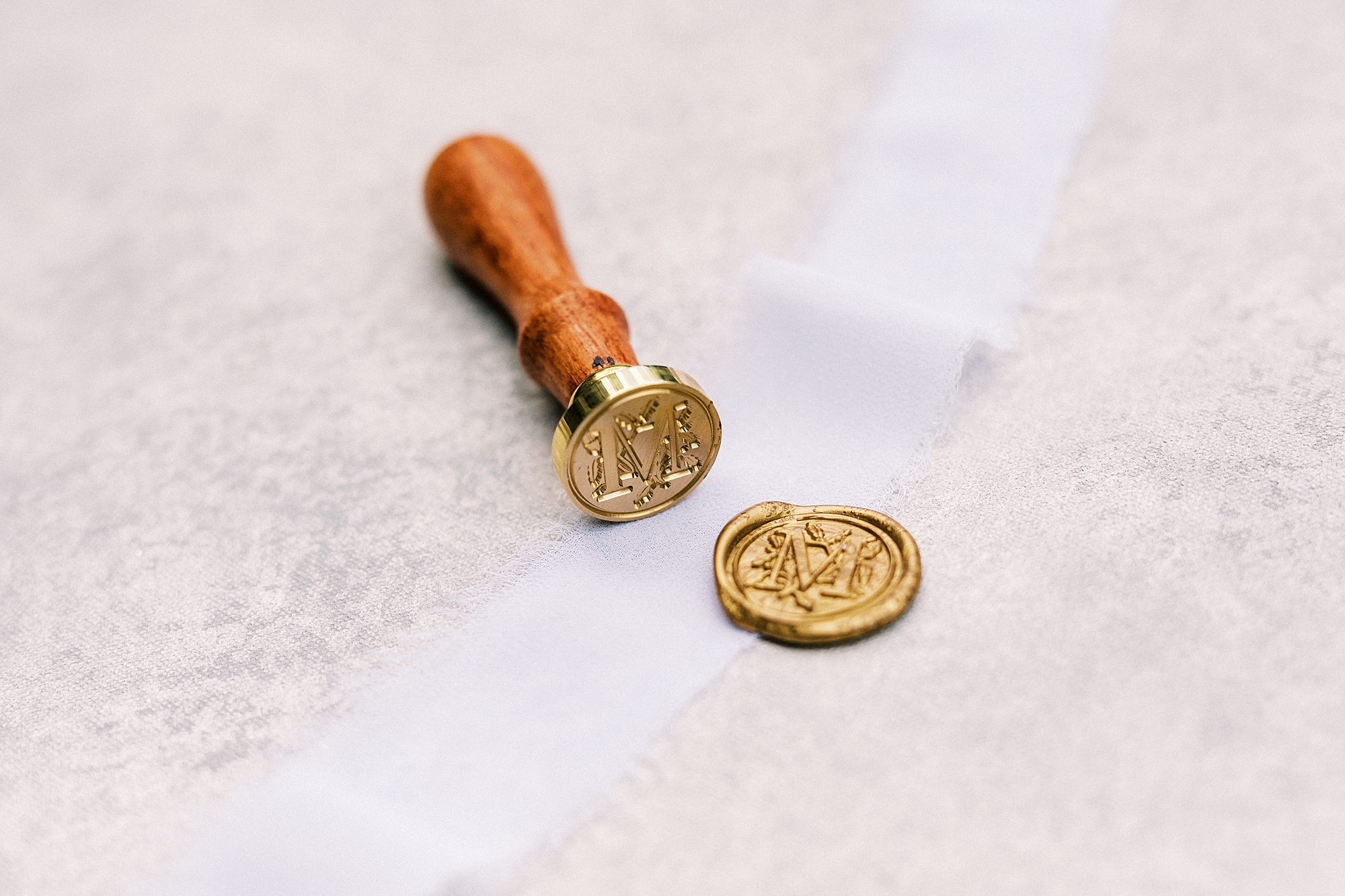 gold wax seal for invitations