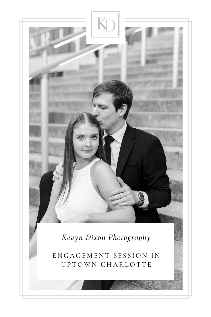 Uptown Charlotte engagement session at the Mint Museum, Charlotte Convention Center and on the Green photographed by Kevyn Dixon Photography