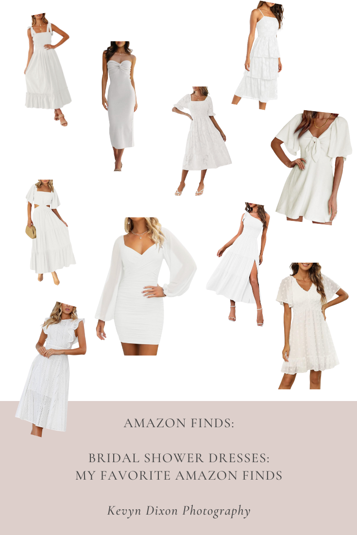The best Amazon dresses for your bridal shower so you feel beautiful, shared by wedding photographer Kevyn Dixon Photography