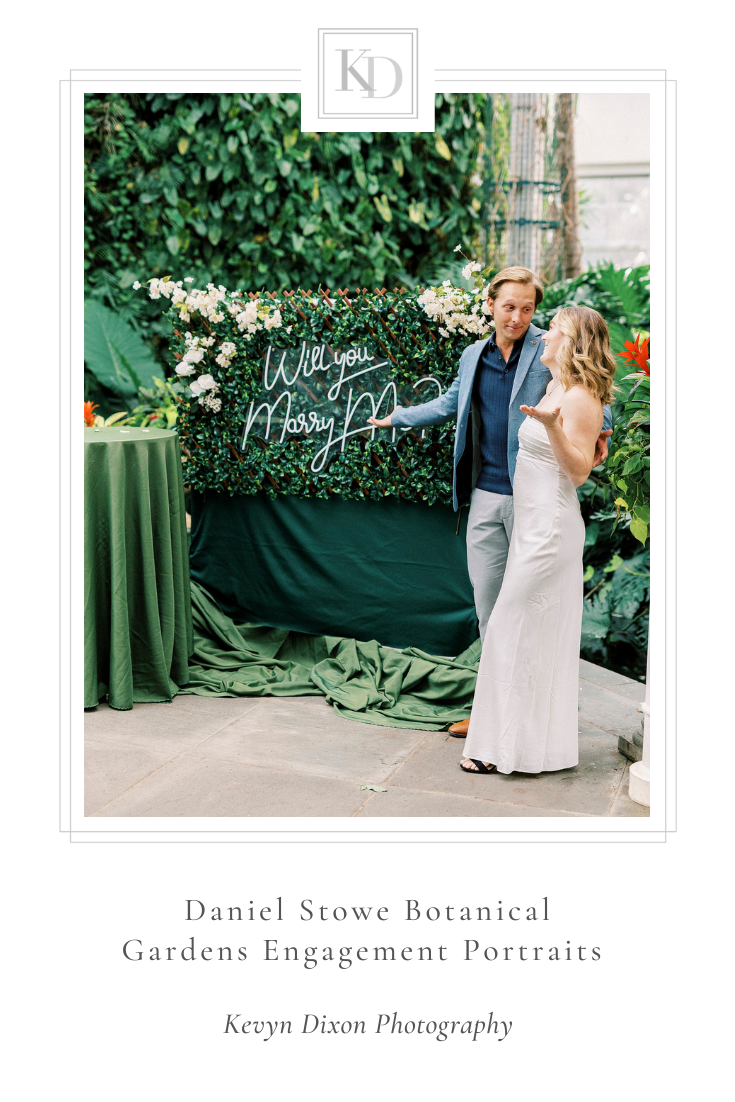 Daniel Stowe Botanical Garden engagement photos with North Carolina wedding photographer Kevyn Dixon Photography