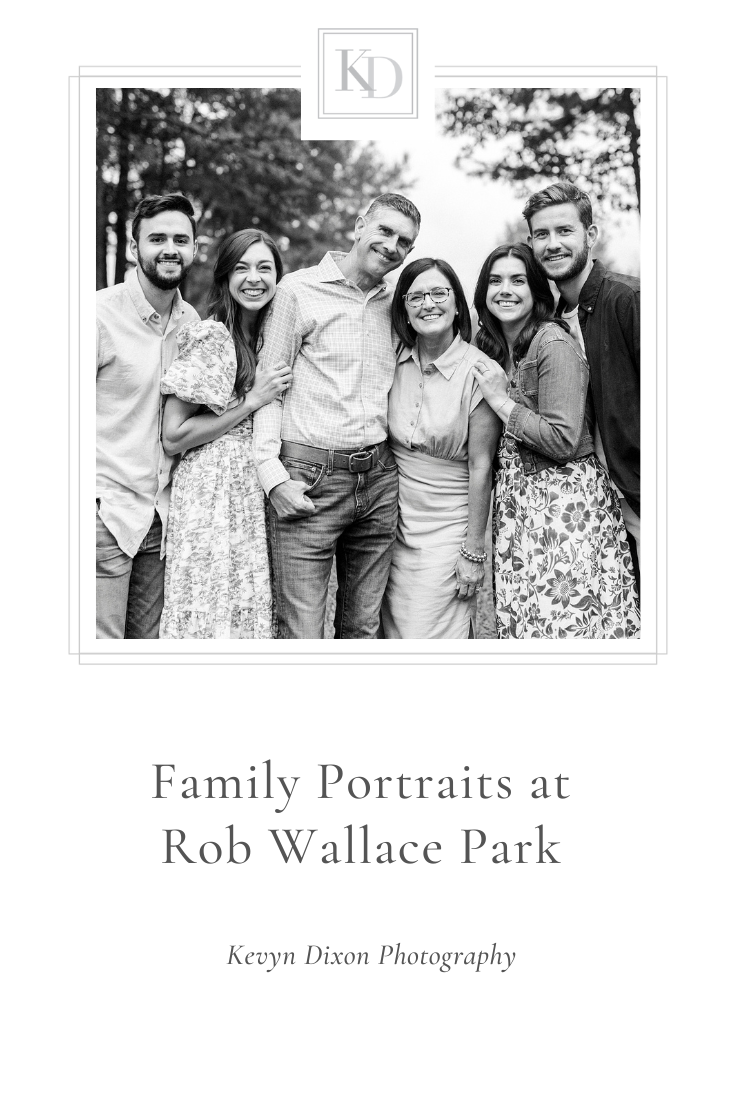Family Photos in Rob Wallace Park for parents and adult children photographed by NC family photographer Kevyn Dixon Photography