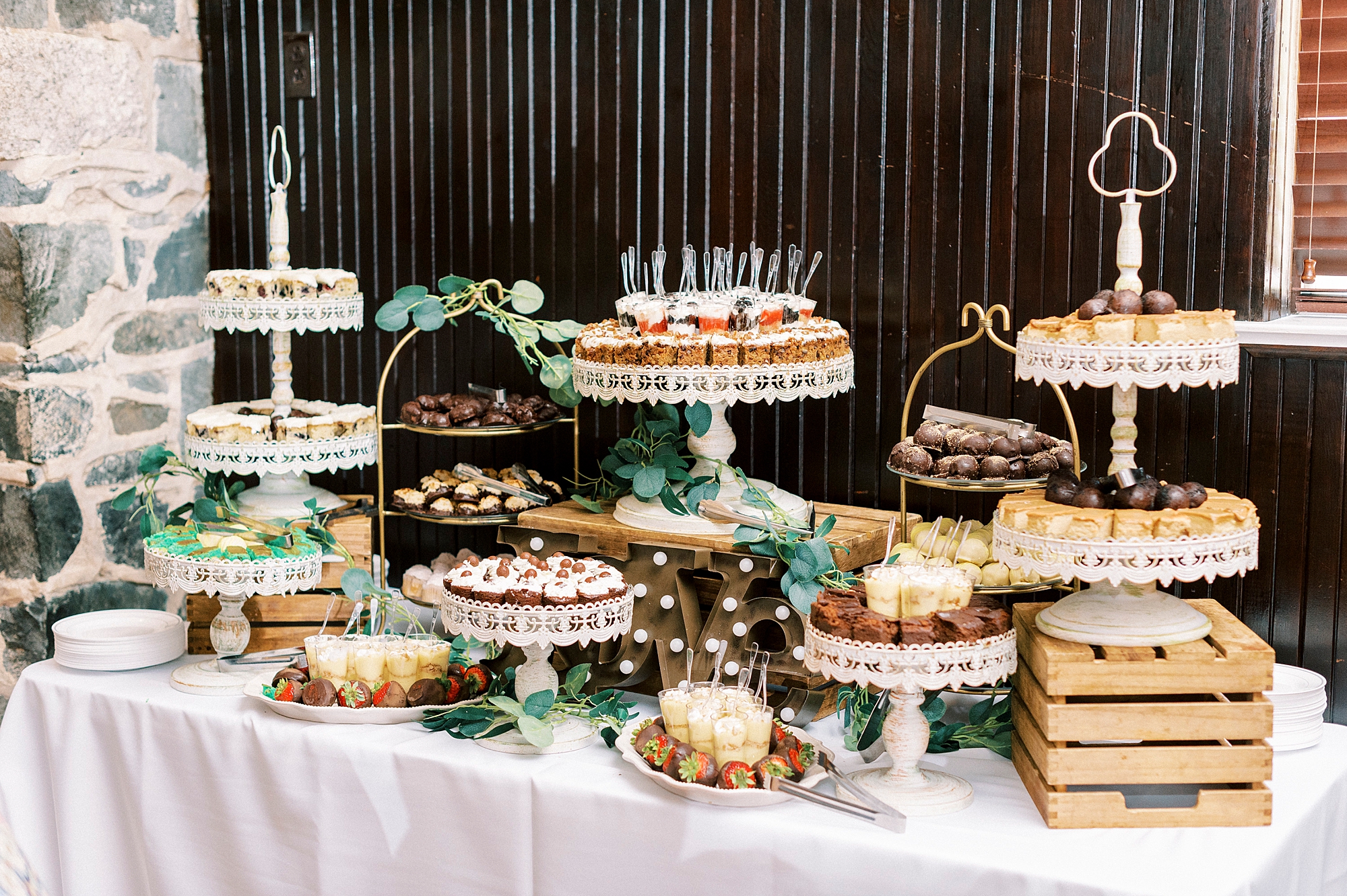 dessert display during reception at the Palmer Building