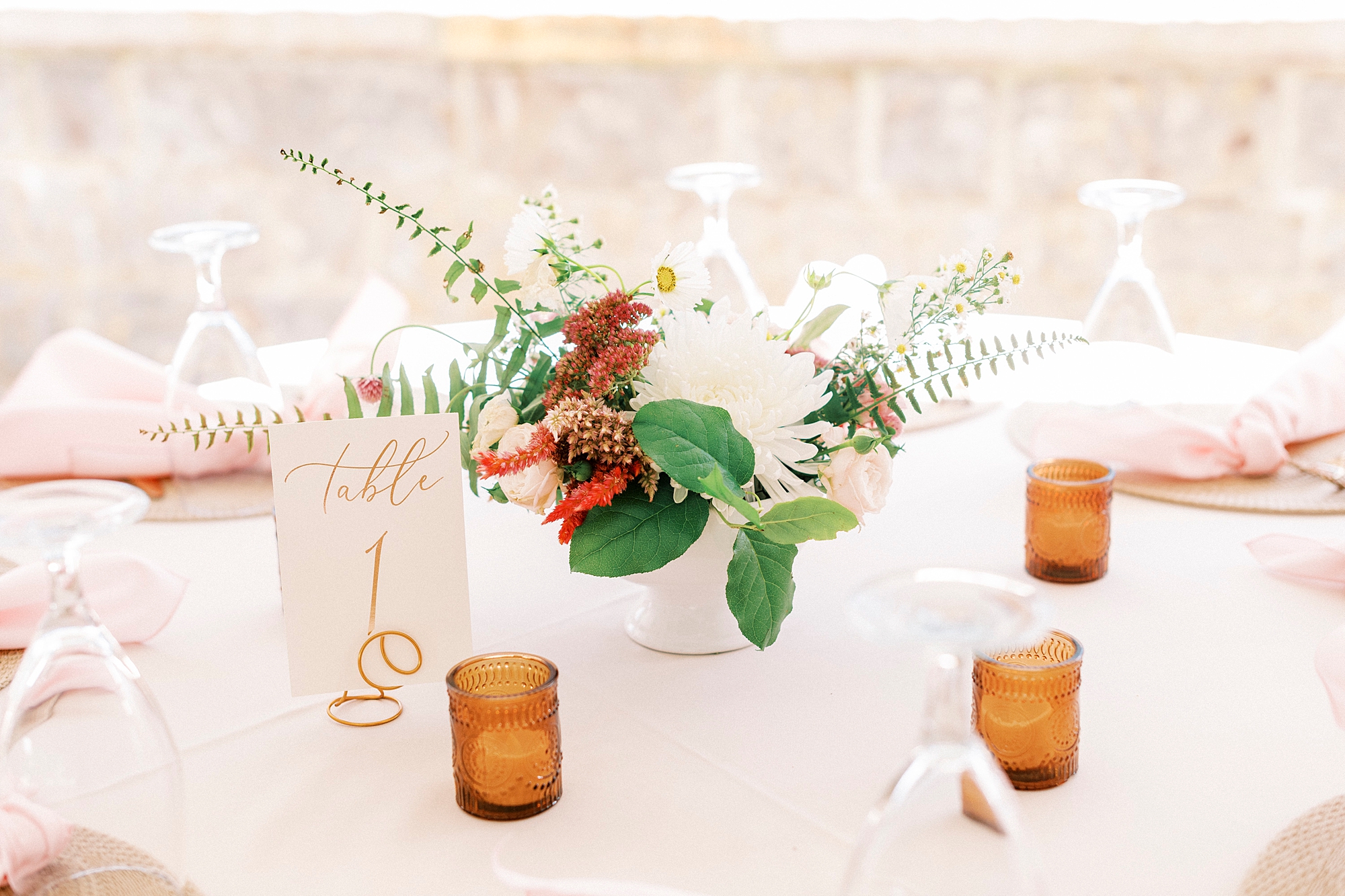 wedding reception centerpieces with tropical flowers