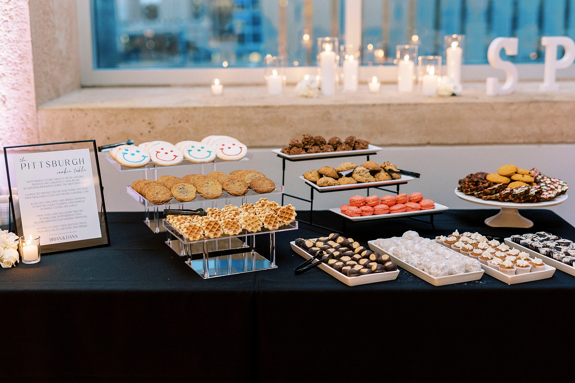 dessert and cookie display on table at the Mint Museum Uptown