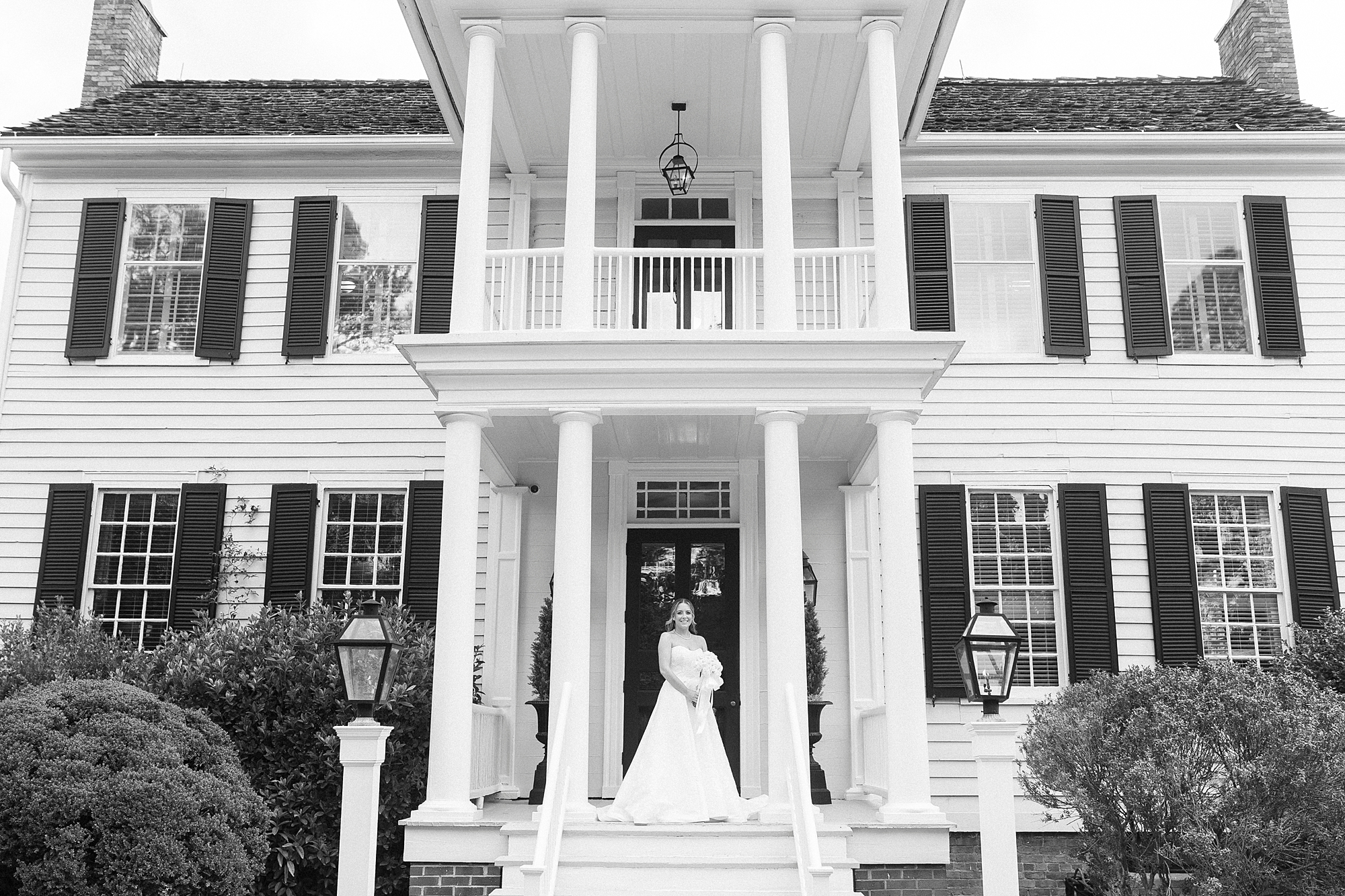 classic southern bridal portraits at the Sutherland in Wake Forest NC