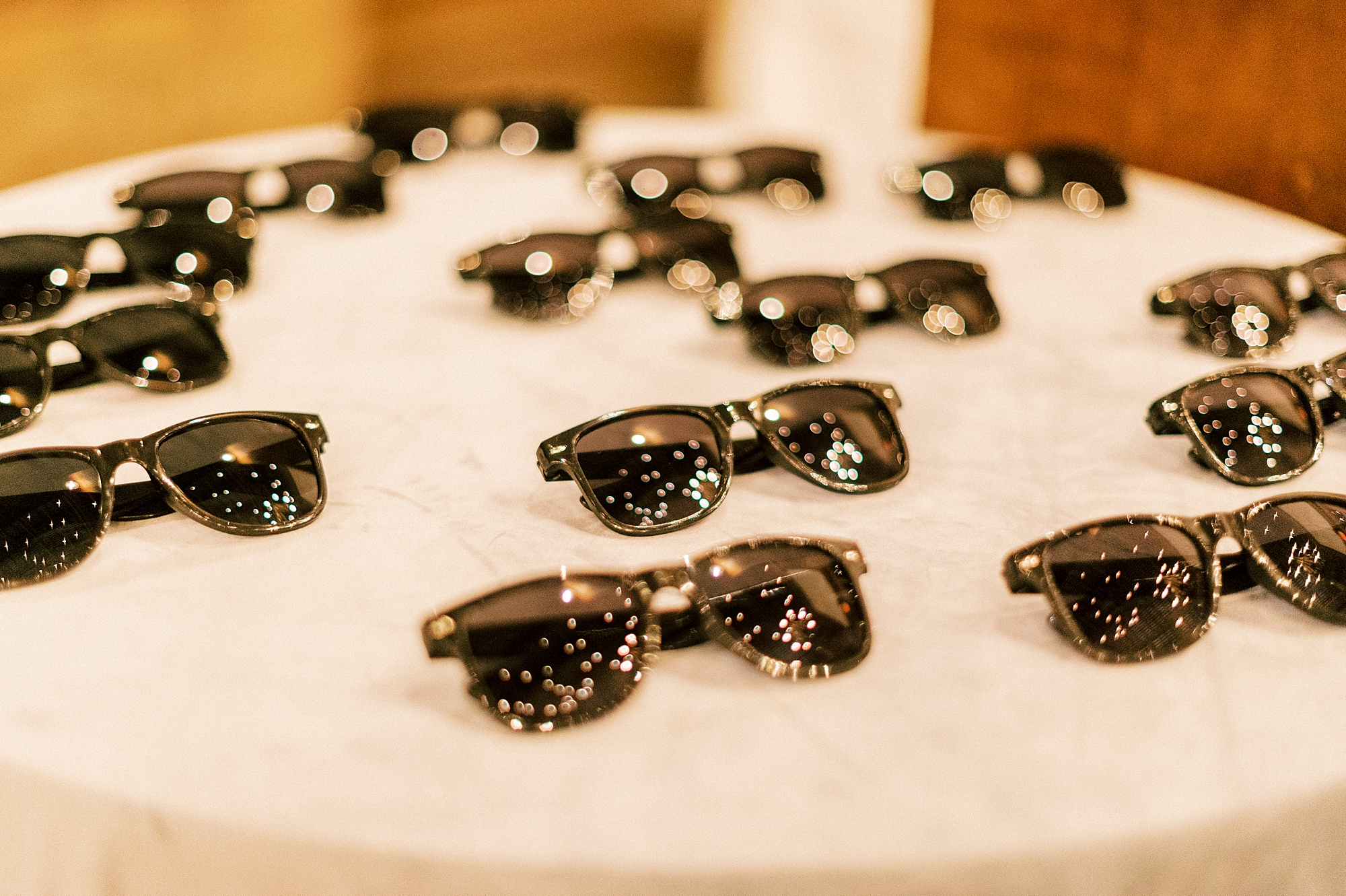 sunglasses sit out on table at Summerfield Farms