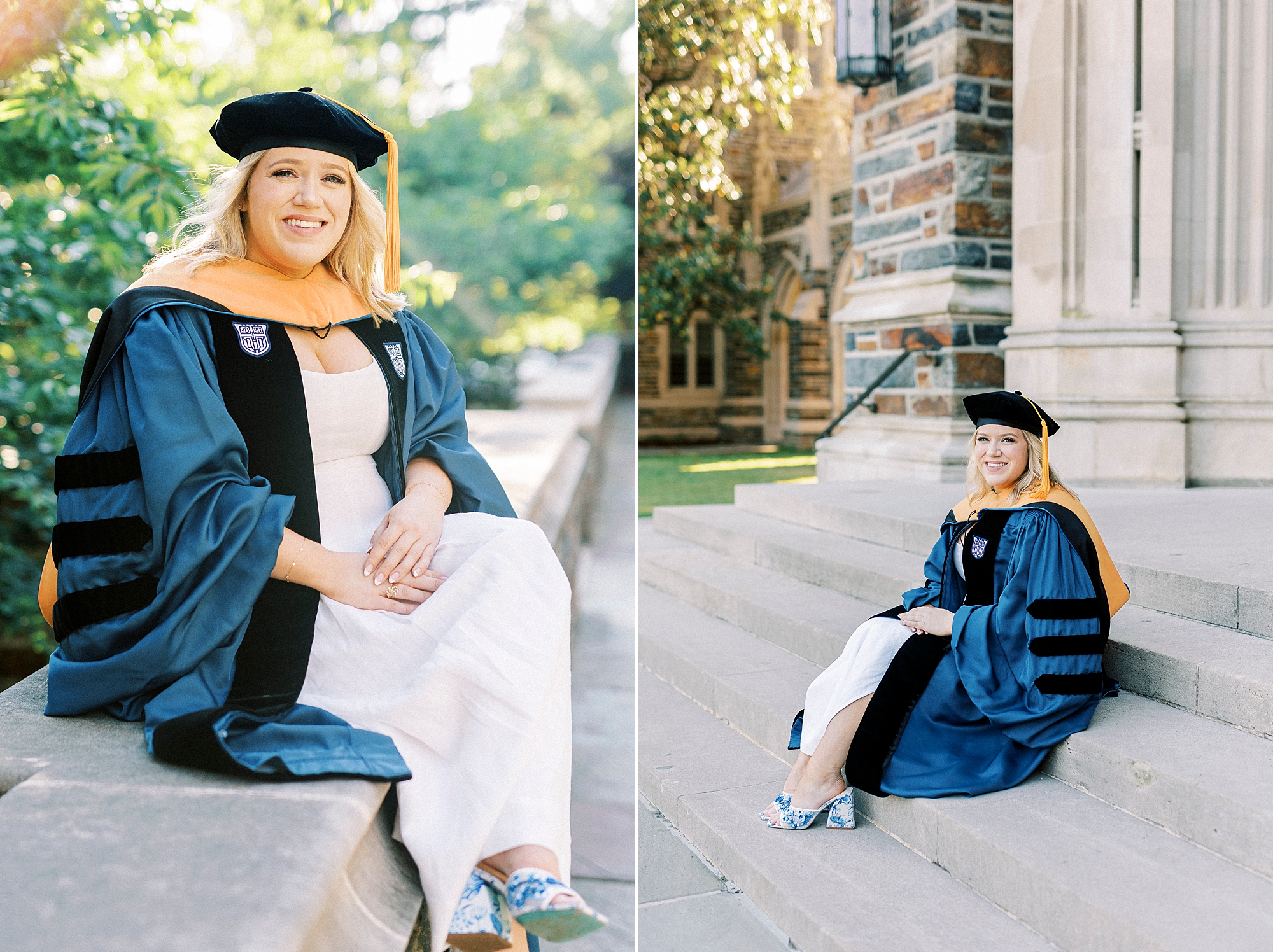 graduation portraits at Duke University for woman graduating anesthesiologist program