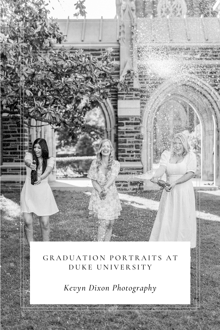 Graduation Portraits at Duke University for Anesthesiologist graduates photographed by NC senior photographer Kevyn Dixon Photography