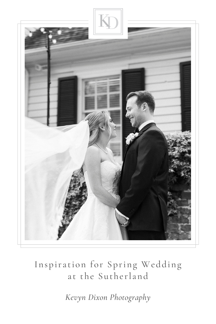 Classic spring wedding at the Sutherland with light color palette in Wake Forest NC photographed by Kevyn Dixon Photography