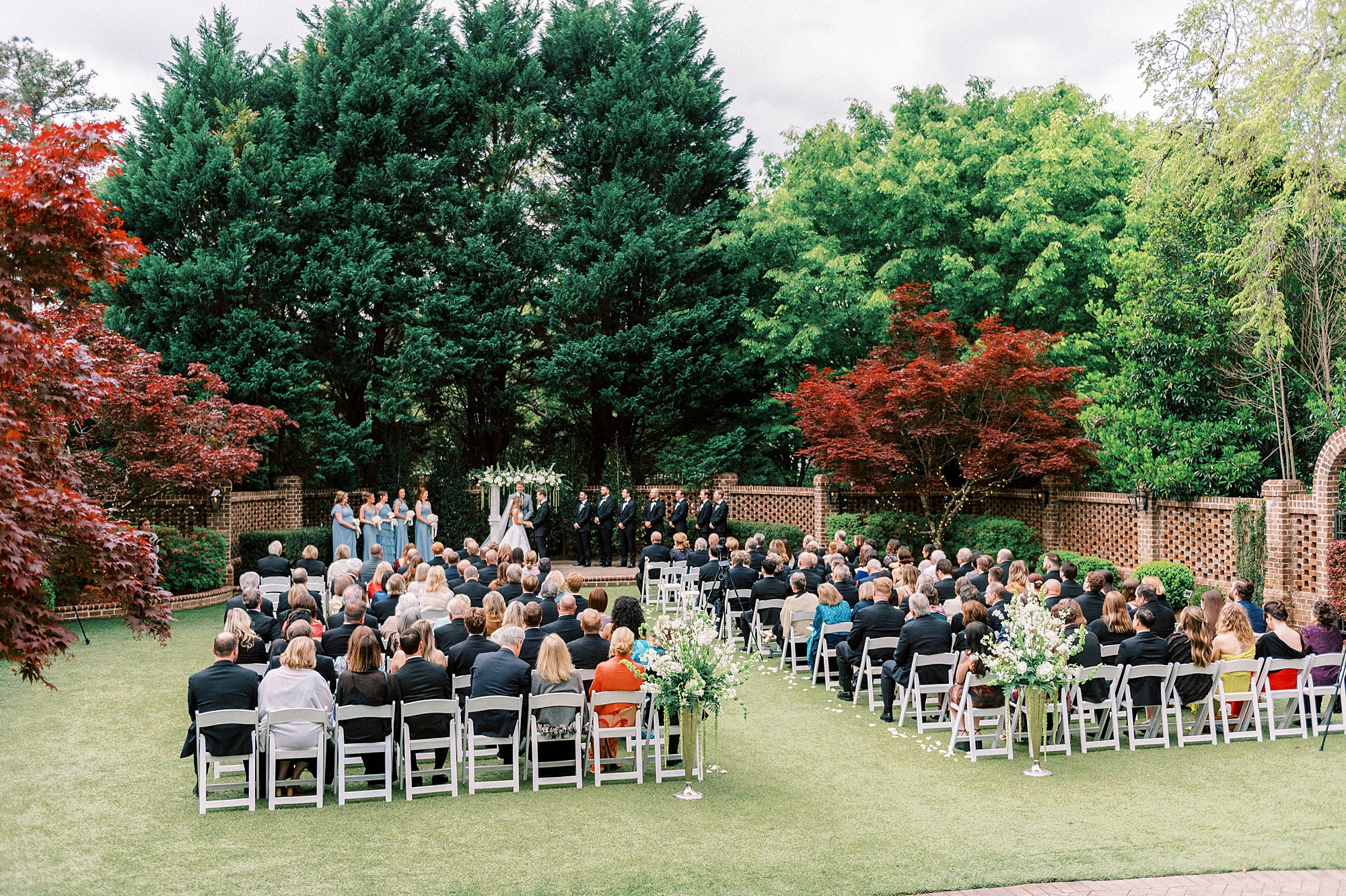 view of wedding ceremony on lawn at the Sutherland