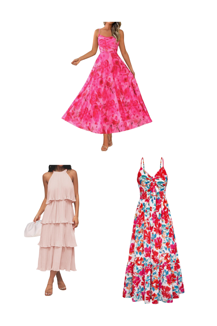 inspiration for summer wedding dresses from Amazon shared by NC wedding photographer