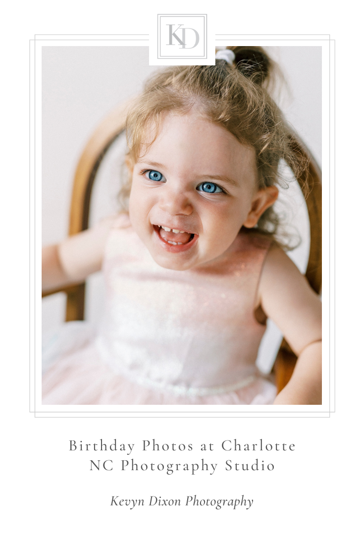 2nd Birthday Photos at Charlotte NC Photography Studio photographed by NC family photographer Kevyn Dixon Photography