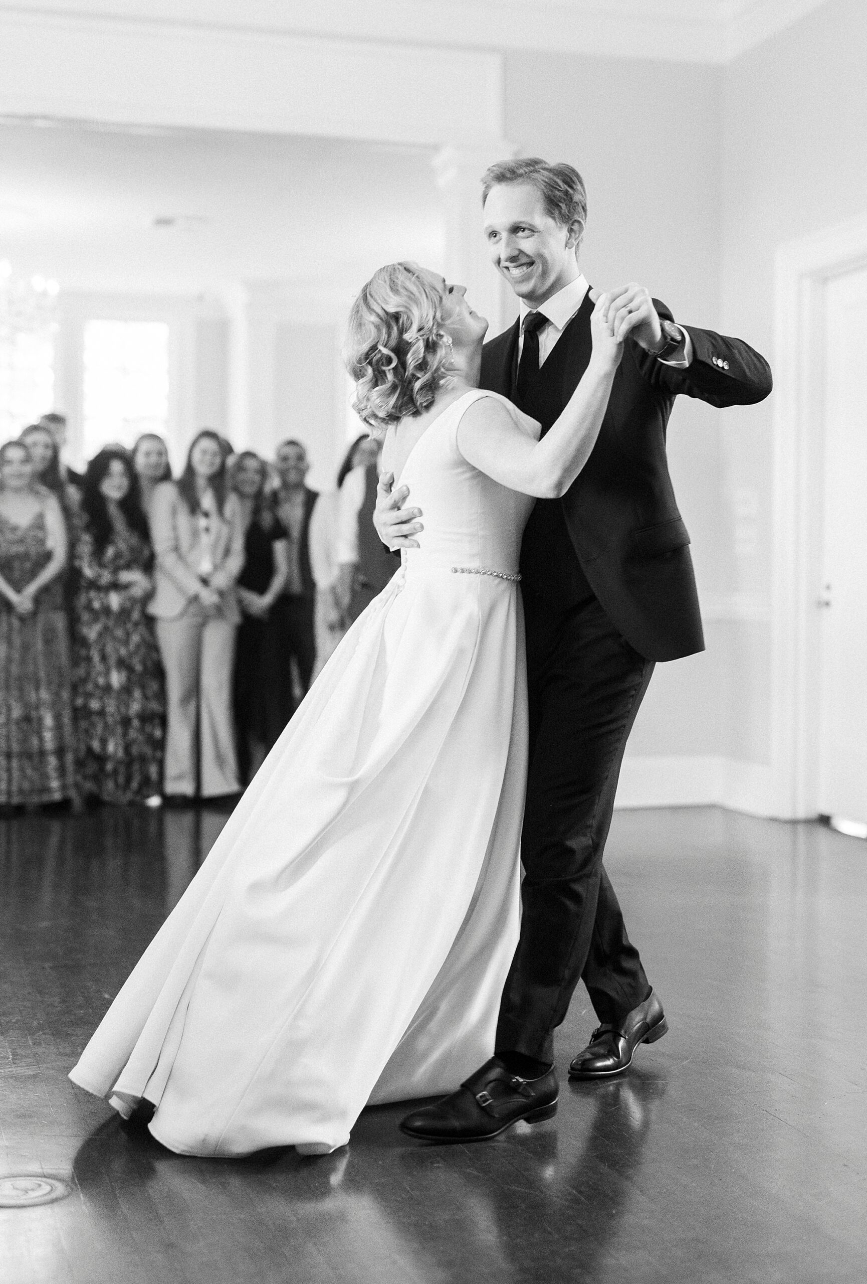 bride and groom perform first dance at Separk Mansion