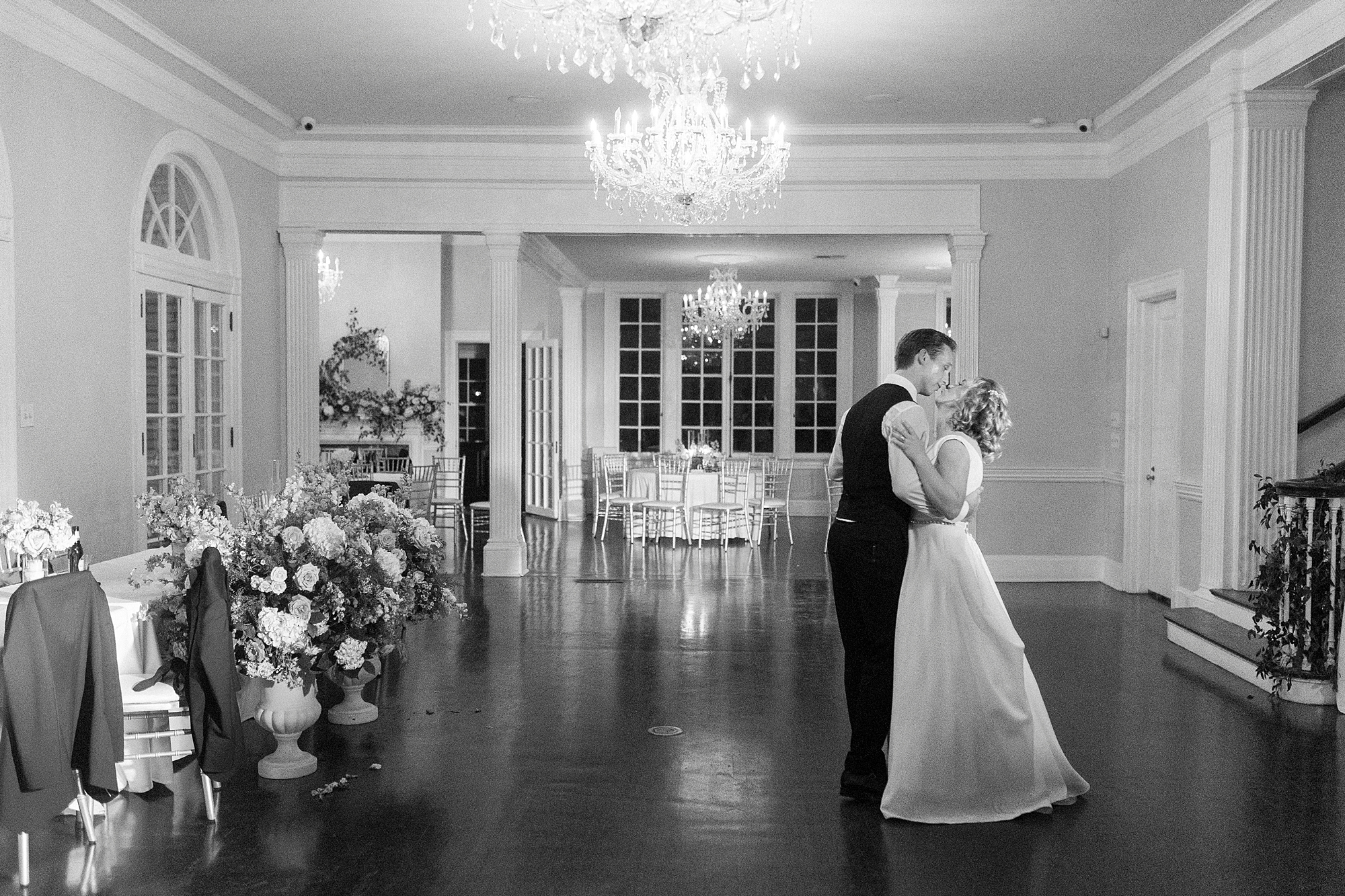 bride and groom have private last dance inside Separk Mansion