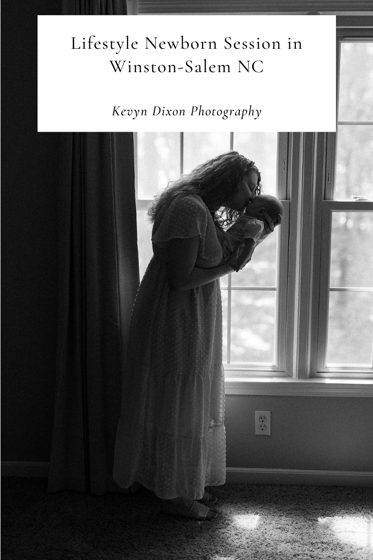 Lifestyle Newborn Session in Winston-Salem NC in baby's nursery with Kevyn Dixon Photography, NC family photographer