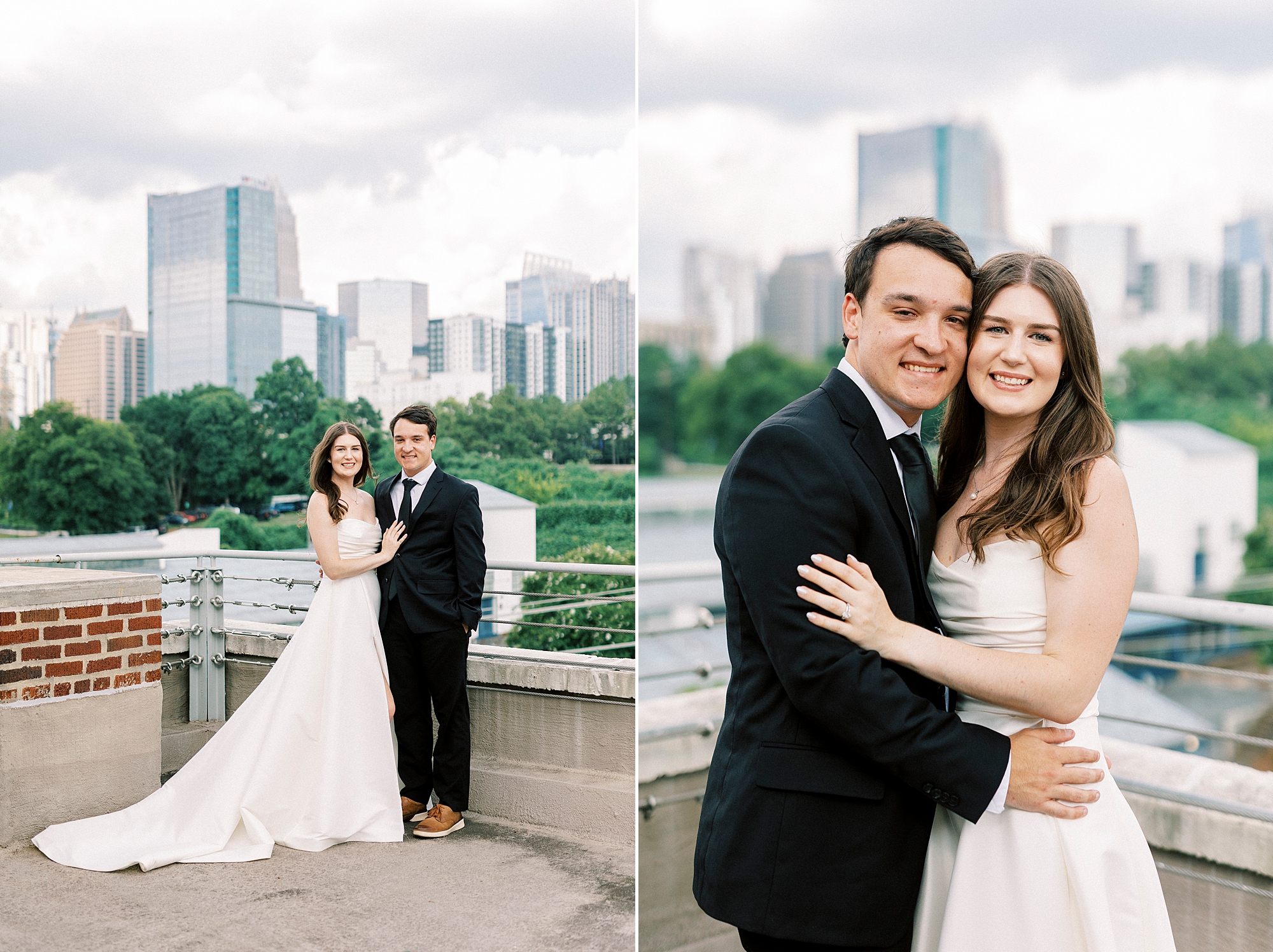 bride nd gramo hug on balcony at the Terrace at Cedar Hill