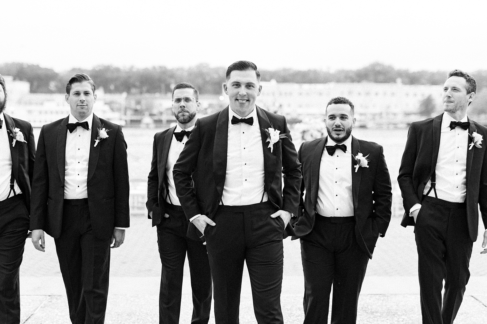 timeless groom and groomsmen portraits 