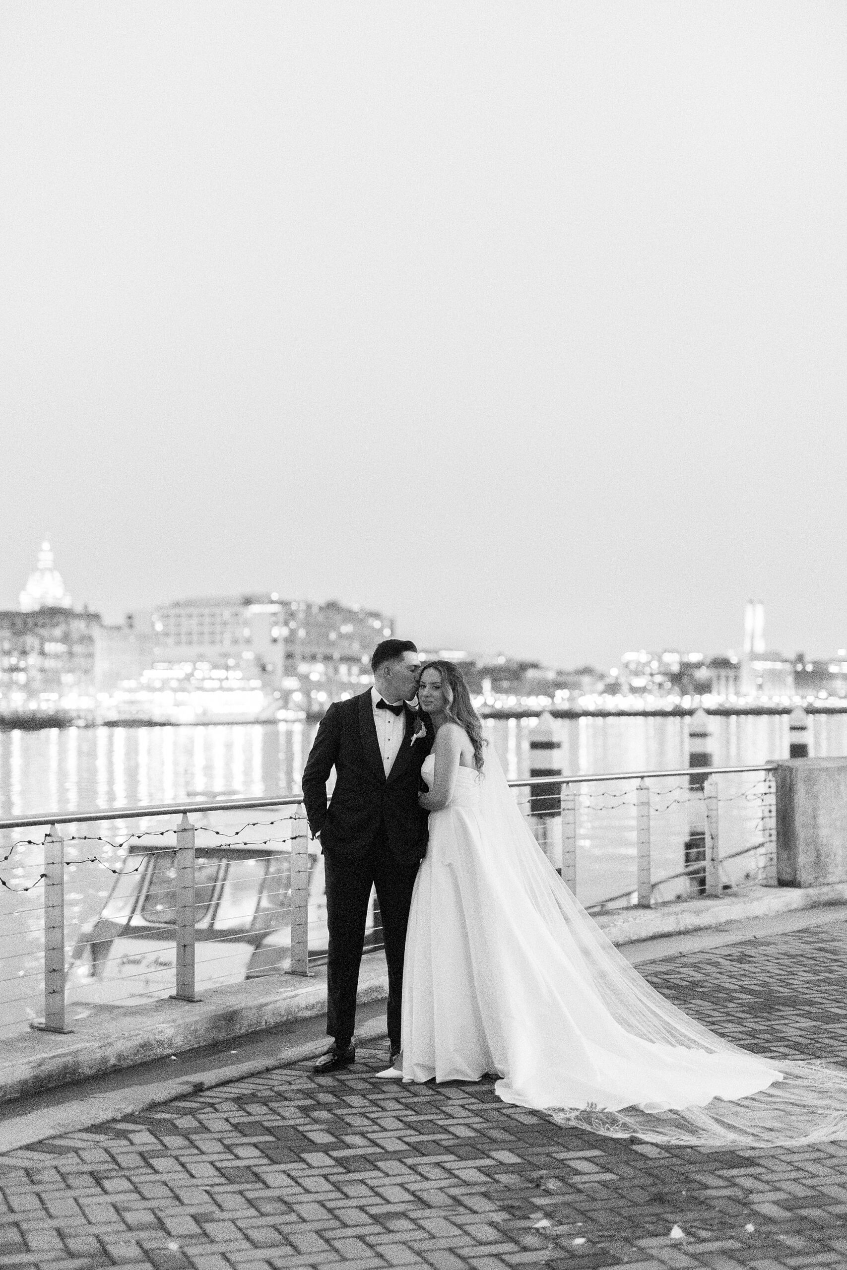 wedding portraits by the water 