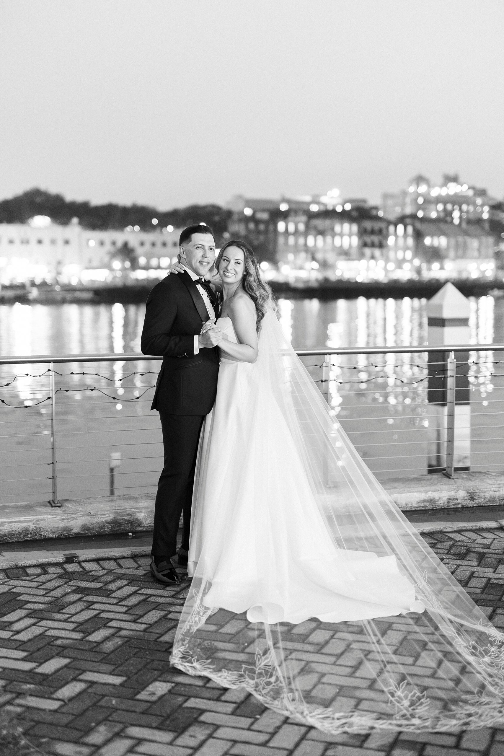 Timeless Waterfront wedding portraits at The Westin Savannah