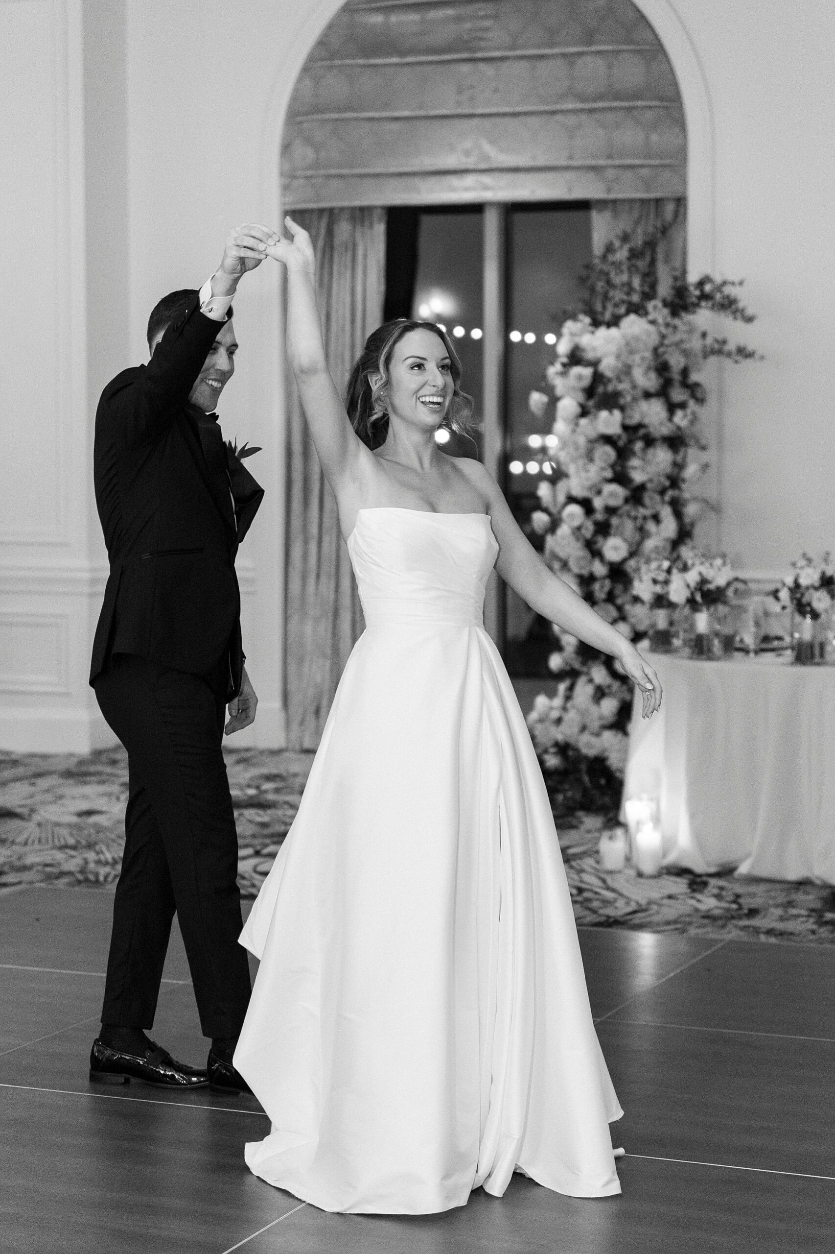 bride and groom dance