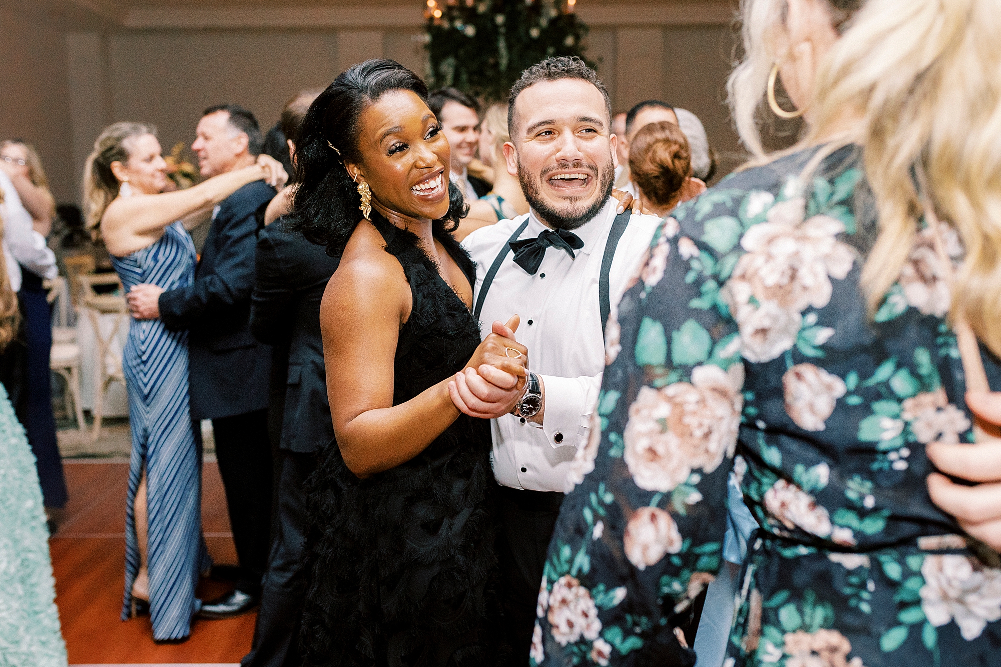 guests dance at Savannah GA wedding at The Westin Savannah