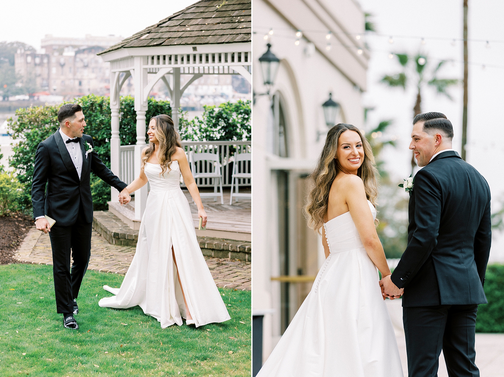 light and airy wedding portraits at Savannah, GA wedding
