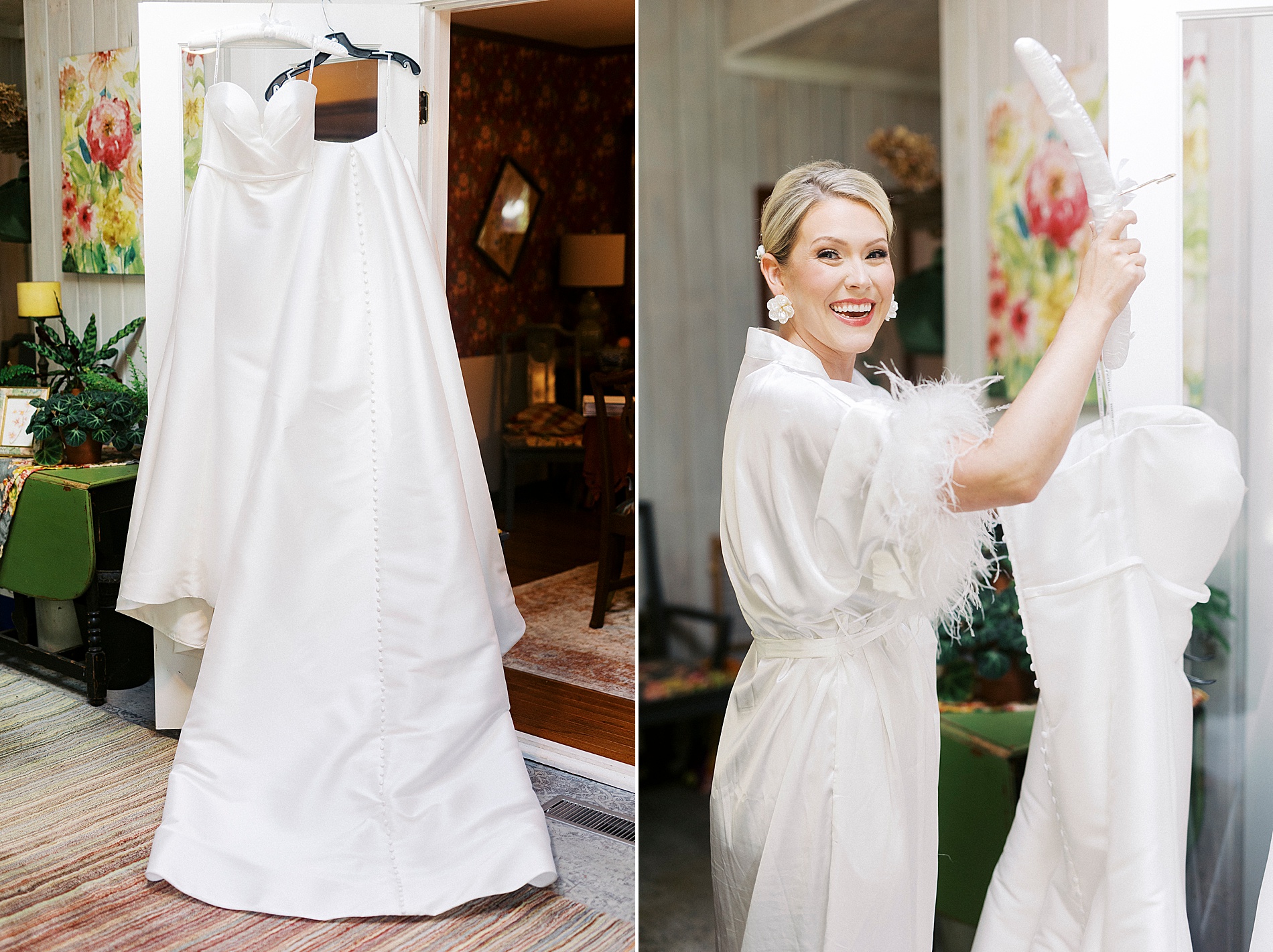 bride with wedding dress
