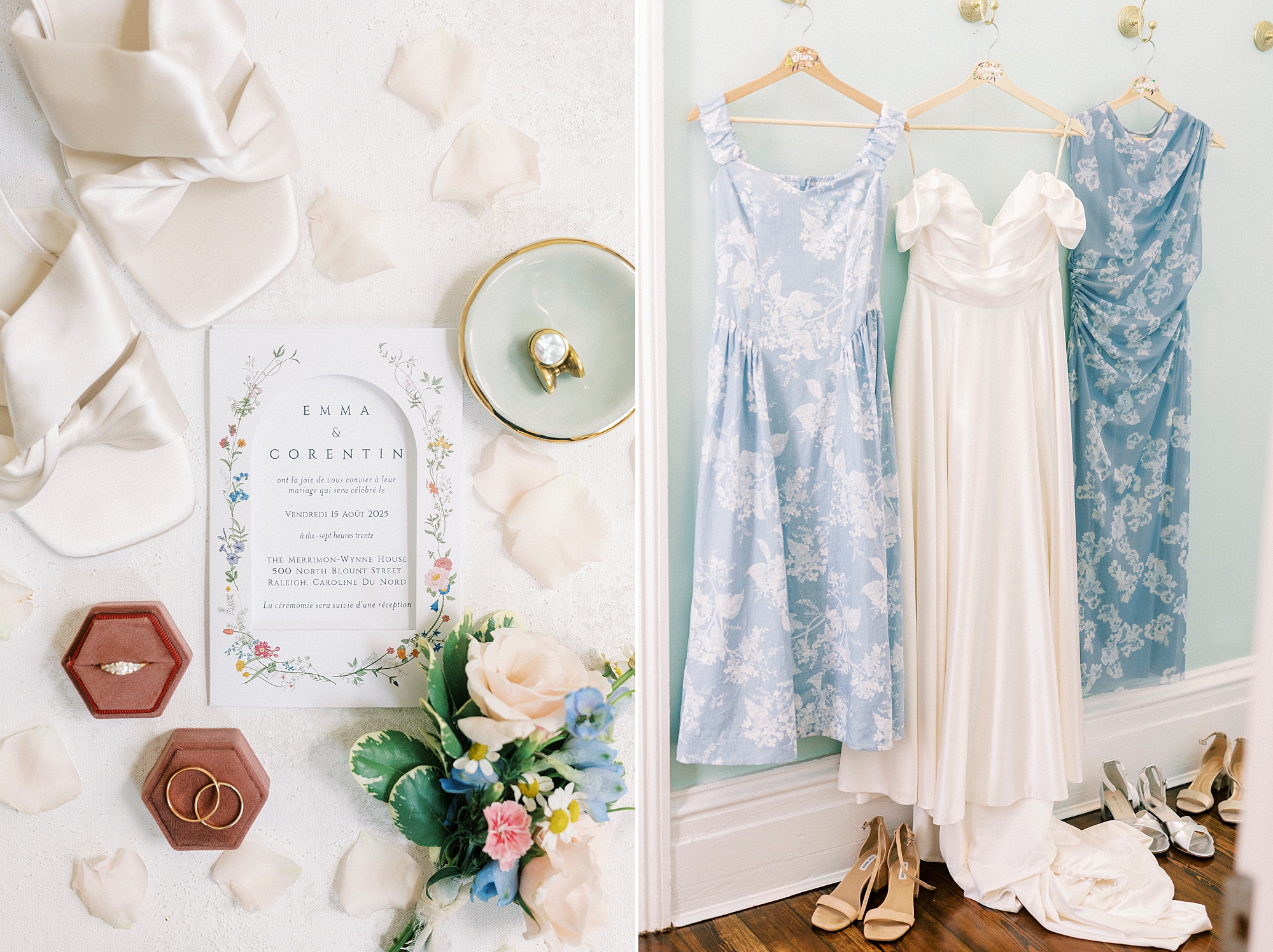 bridal details from A French-Inspired Wedding at The Merrimon-Wynne House in Raleigh, NC