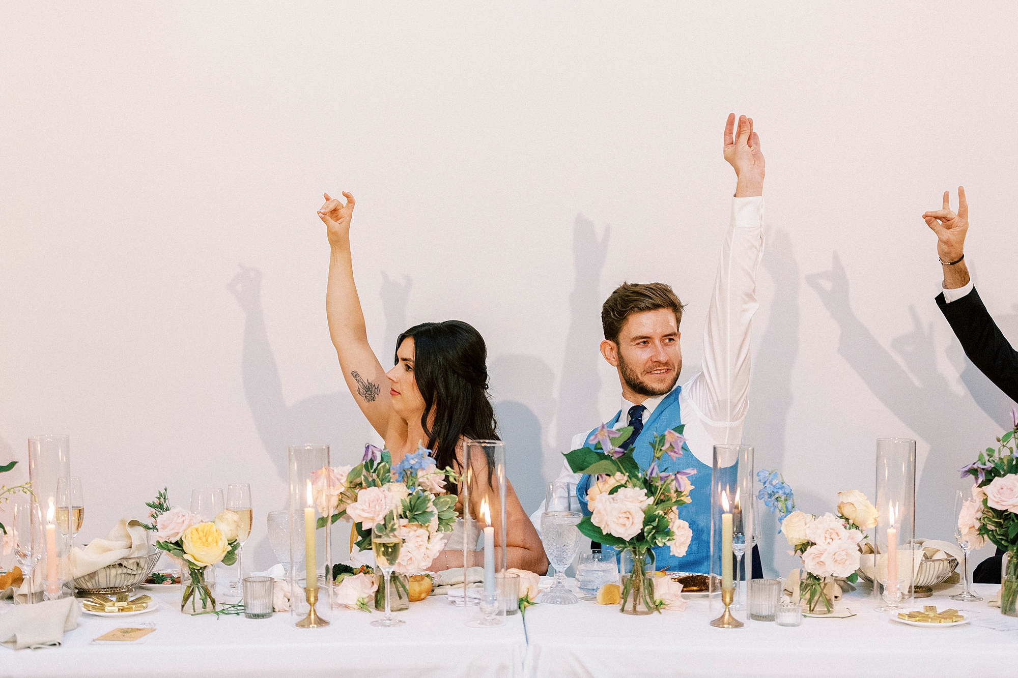 wedding toasts at French-Inspired Wedding at The Merrimon-Wynne House