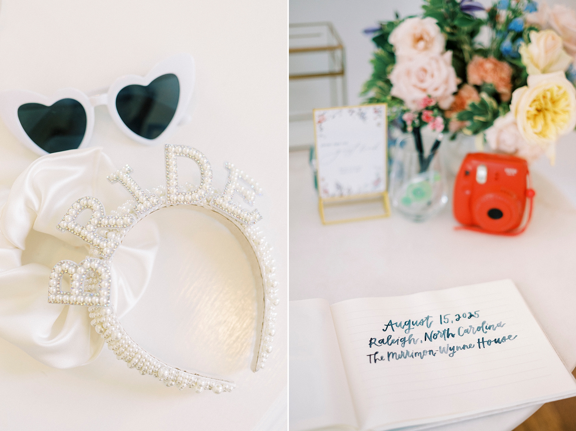 bridal details from  French-Inspired Wedding at The Merrimon-Wynne House in Raleigh, NC