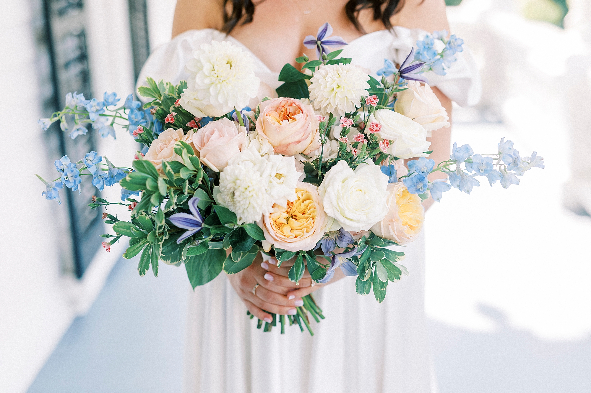 soft wedding floral bouquet 
