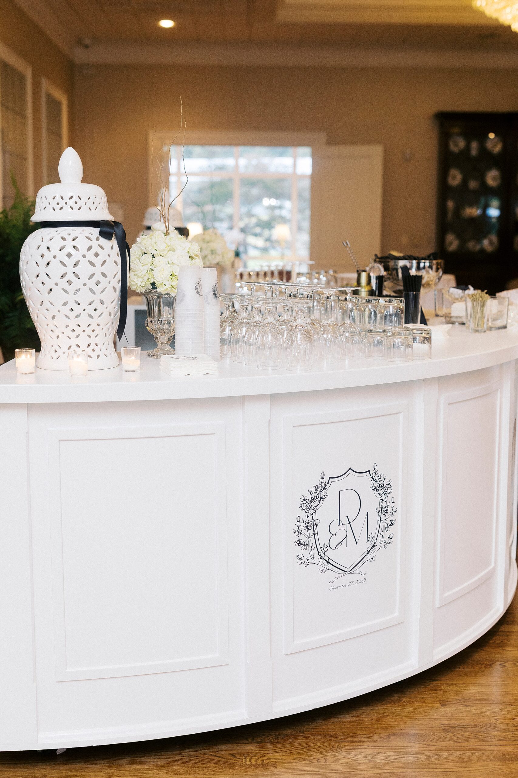 bar details at Gaston Country Club Wedding