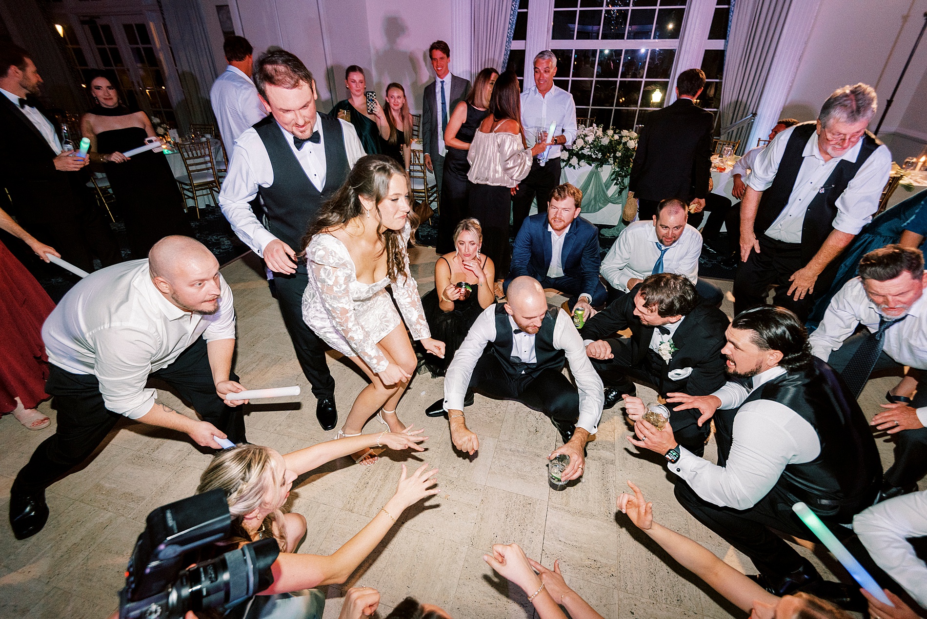 dance floor photos at Providence Country Club Wedding reception in Charlotte, NC