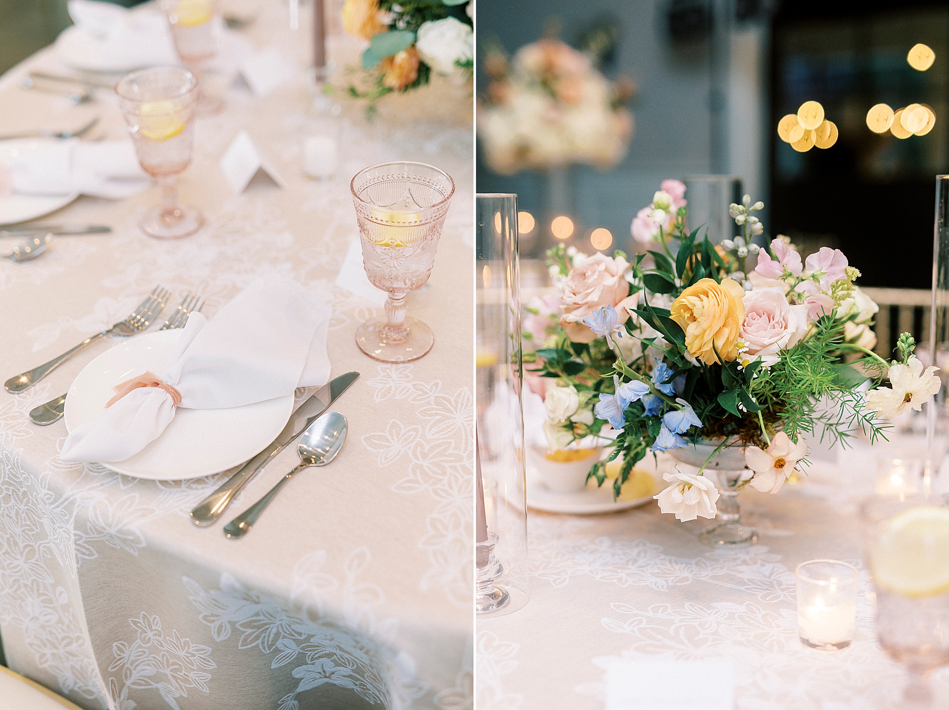 tablescape at The Brawley Estate Wedding