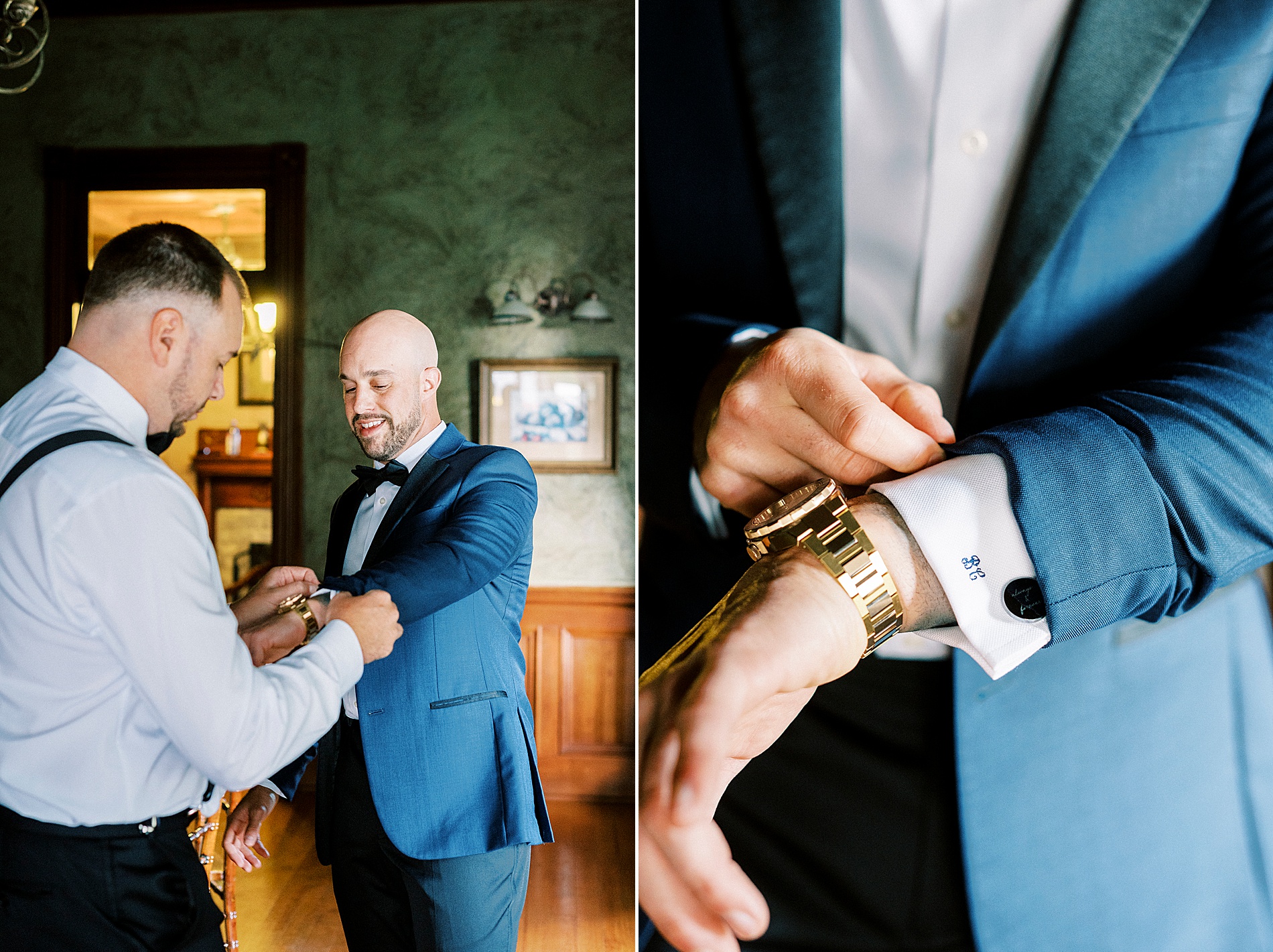 groom getting ready for The Brawley Estate Wedding